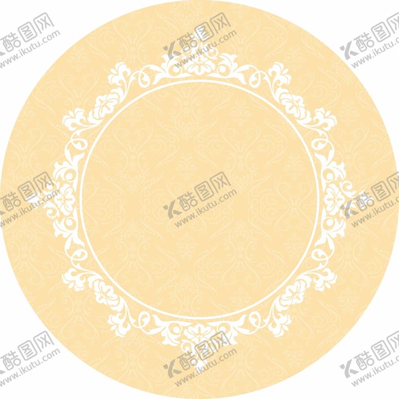 编号：25817410280916425027【酷图网】源文件下载-香槟色圆形牌