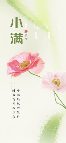 二十四节气小满海报