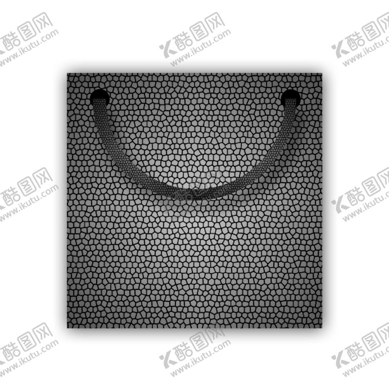 编号：63363810272002552229【酷图网】源文件下载-黑色网格皮革购物袋