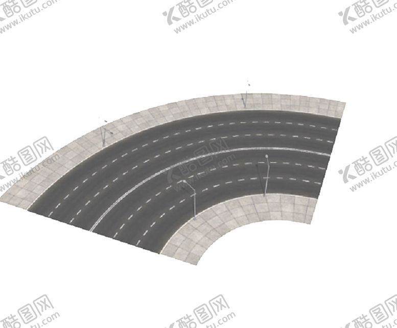 编号：22126702041142134501【酷图网】源文件下载-C4D模型弯道