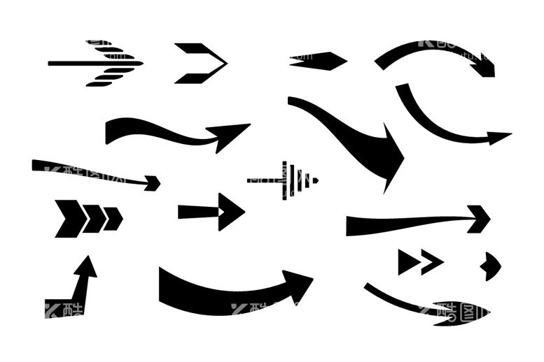 编号：77510612131147034453【酷图网】源文件下载-手绘箭头方向