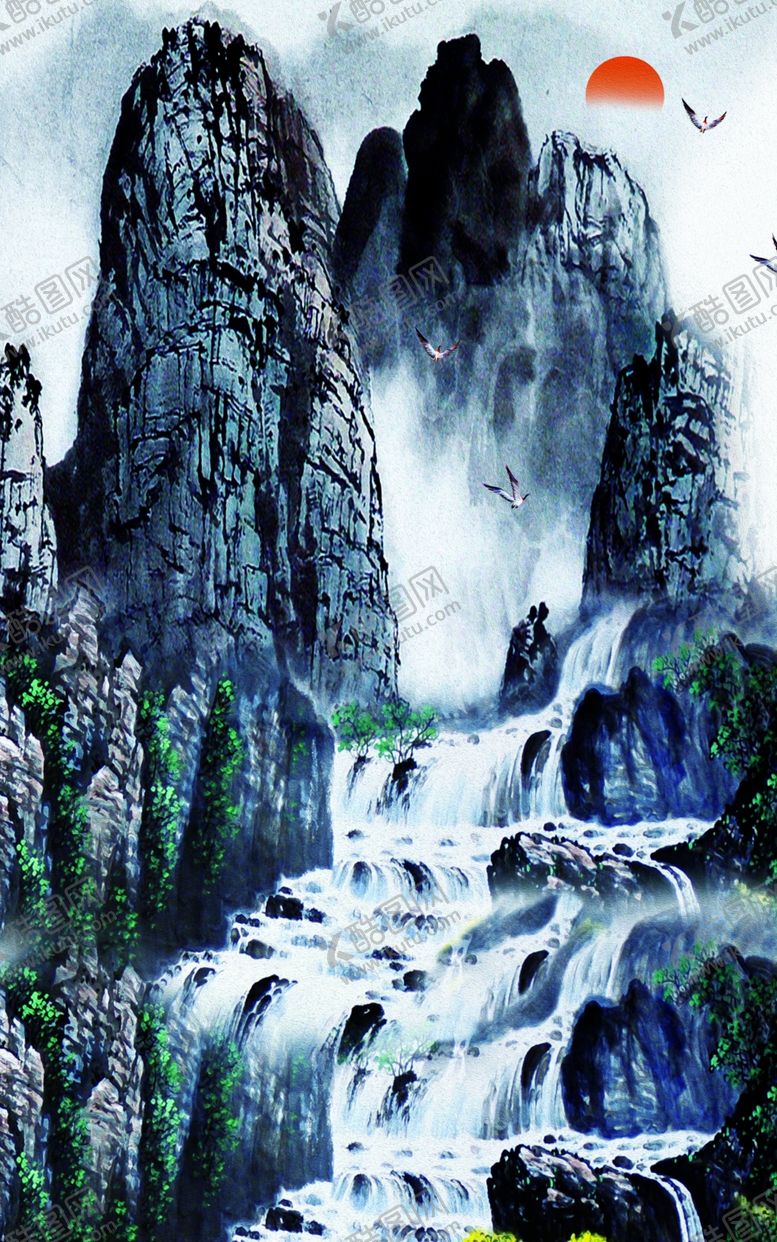 编号：87158505102150317980【酷图网】源文件下载-国画山水