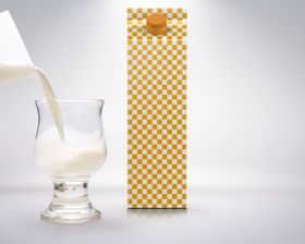 牛奶盒果汁盒包装效果图样机