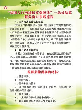 四道医疗保障线一站式结算服务窗