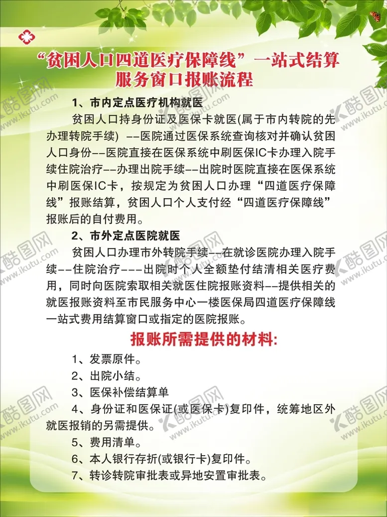 编号：75004605080713315936【酷图网】源文件下载-四道医疗保障线一站式结算服务窗