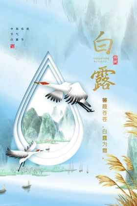 白露海报x架寒展架