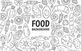 矢量食物背景