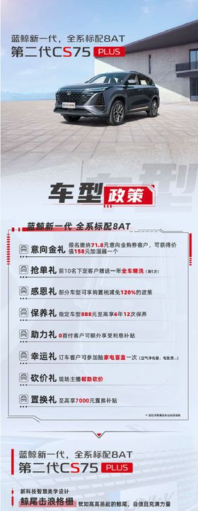 汽车车型政策长图海报