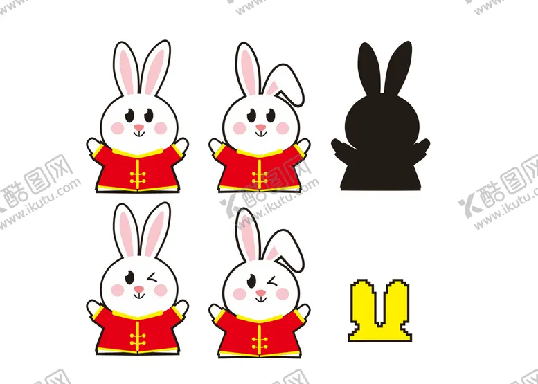 编号：24925611211236561006【酷图网】源文件下载-兔子图案