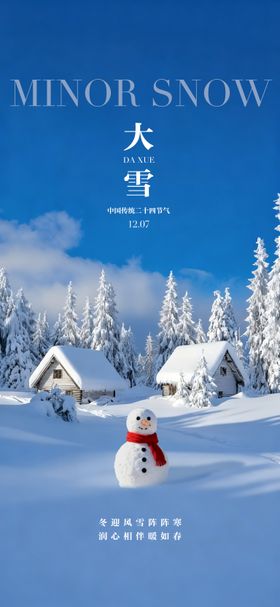 24节气创意海报大雪海报