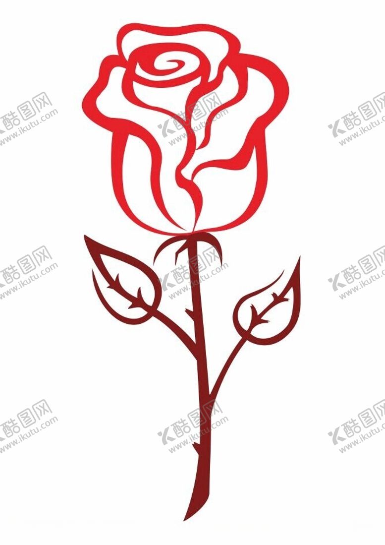 编号：84712302052343027452【酷图网】源文件下载-手绘玫瑰花