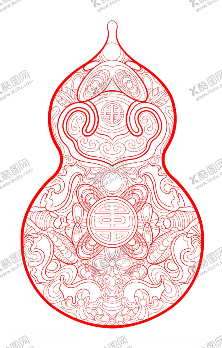 编号：13534502041734409937【酷图网】源文件下载-纹样葫芦