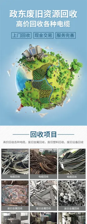 资源回收环境保护信息流落地页