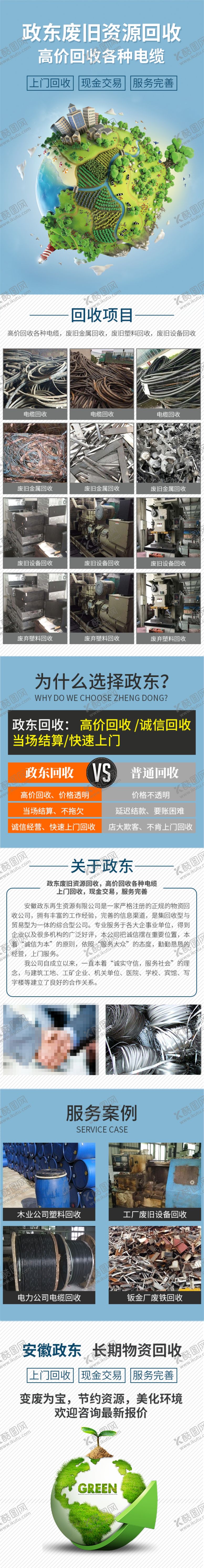 编号：21427410210446198203【酷图网】源文件下载-资源回收环境保护信息流落地页