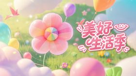 美好生活季主题活动背景板