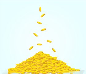 矢量钱币标志