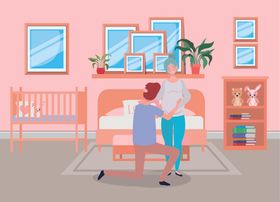 人物夫妻生活插画