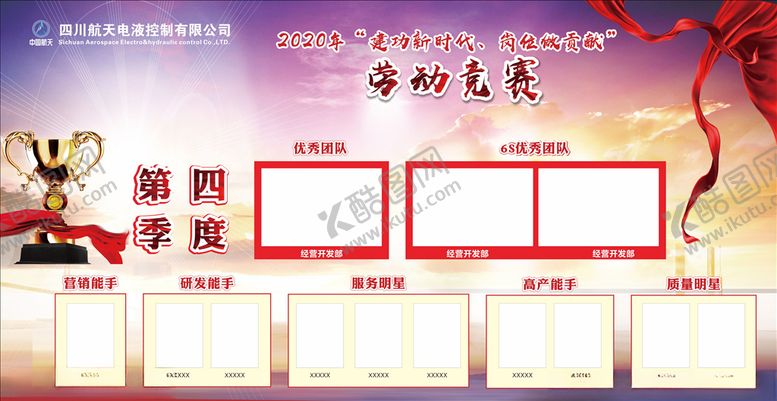 编号：81086510301214045432【酷图网】源文件下载-优秀团队表彰展板