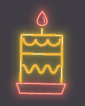 LED风霓虹灯蜡烛元素图片
