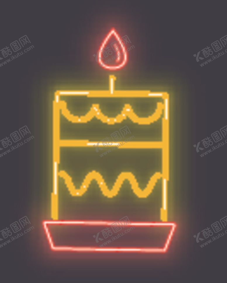 编号：55546209252239589396【酷图网】源文件下载-霓虹灯蜡烛
