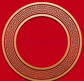 中国风边框金色