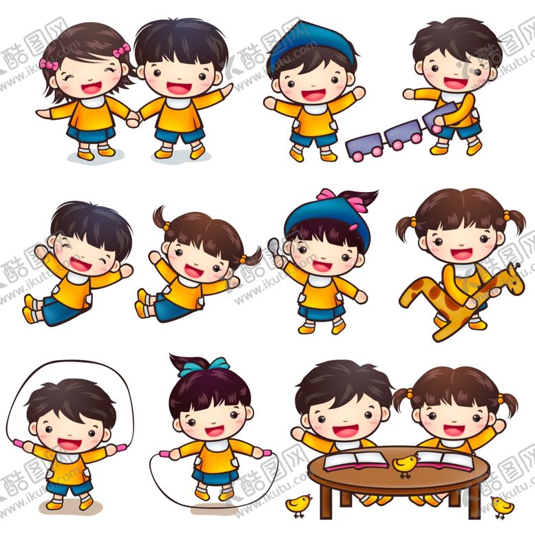 编号：48245910111755327730【酷图网】源文件下载-卡通小孩