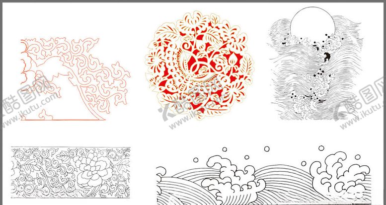 编号：49897807022052502329【酷图网】源文件下载-传统花纹海浪花纹波纹