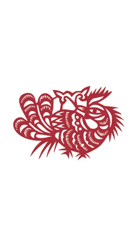 窗花剪纸皮影插画文化艺术
