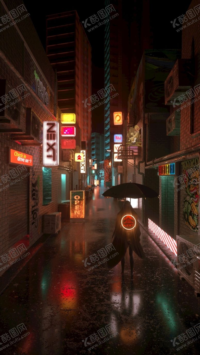 编号：86956610191404017468【酷图网】源文件下载-雨天路滑 c4d工程