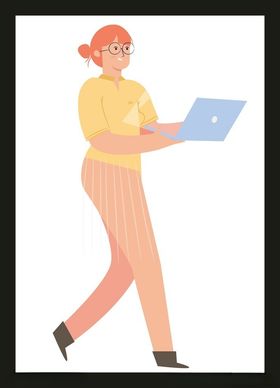 手绘女孩女人