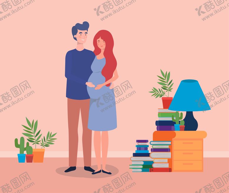 编号：17115710130416023879【酷图网】源文件下载-人物夫妻生活插画