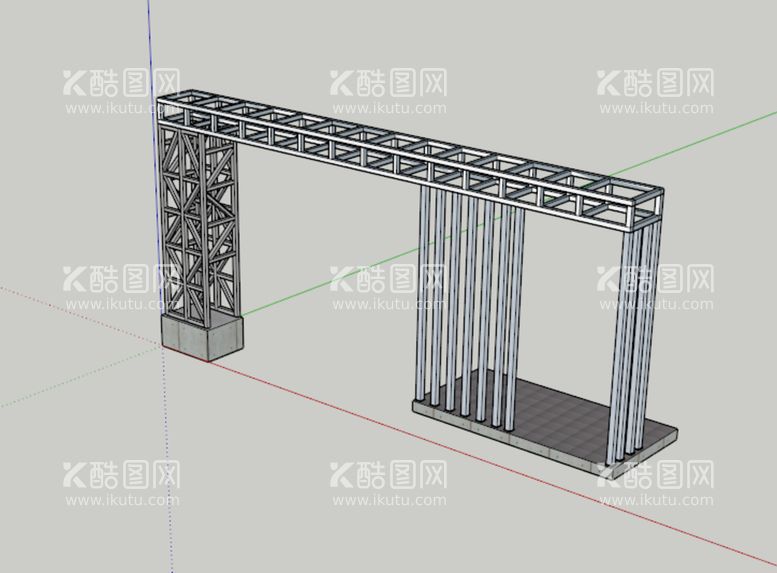 编号：71616612212029311590【酷图网】源文件下载-工地大门骨架