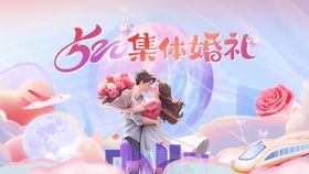 520婚礼活动浪漫背景板