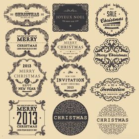 复古装饰性标签设计元素