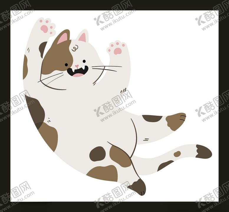 编号：95893102222246532352【酷图网】源文件下载-手绘卡通小猫