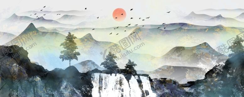 编号：50862507070236098014【酷图网】源文件下载-水墨山水