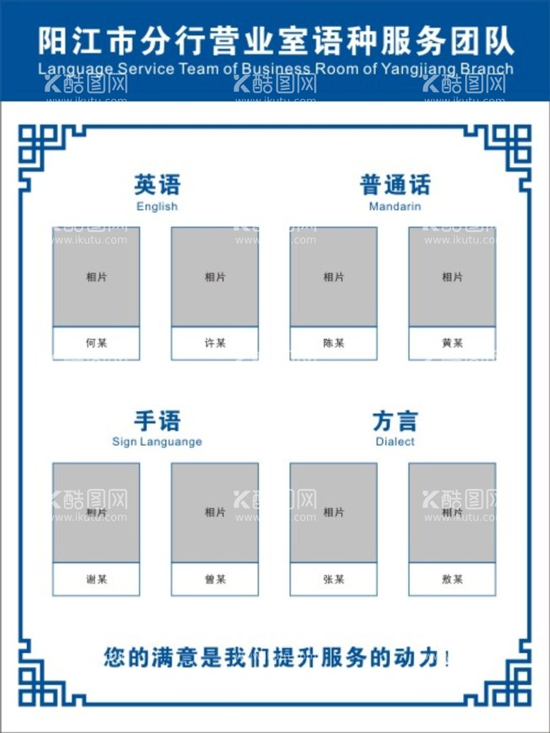 编号：13042411122314554465【酷图网】源文件下载-语种服务牌