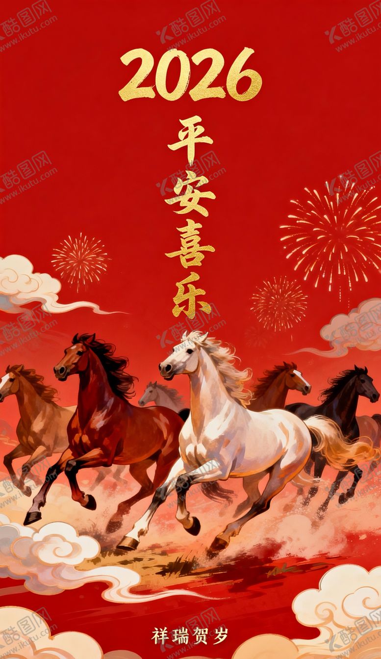 编号：13427204042103236202【酷图网】源文件下载-2026年马年喜庆贺岁图