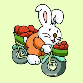 骑摩托车的小兔子
