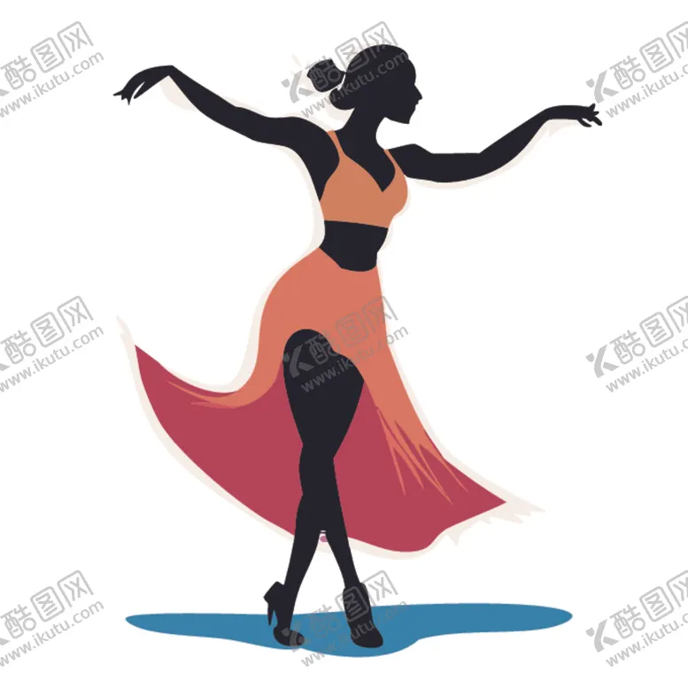 编号：21759302151958249956【酷图网】源文件下载-舞蹈跳舞艺术剪影轮廓