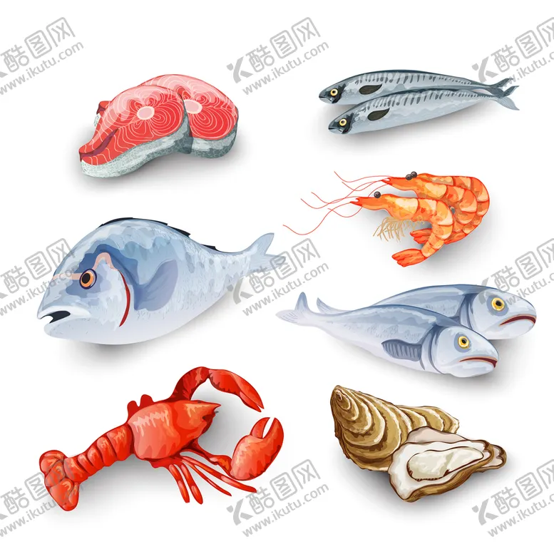 编号：01794309200019549573【酷图网】源文件下载-卡通海鲜