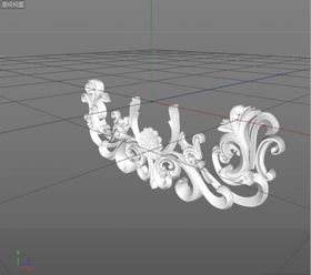 C4D模型雕花石柱残缺破损浮雕