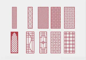 中式镂空雕花隔断