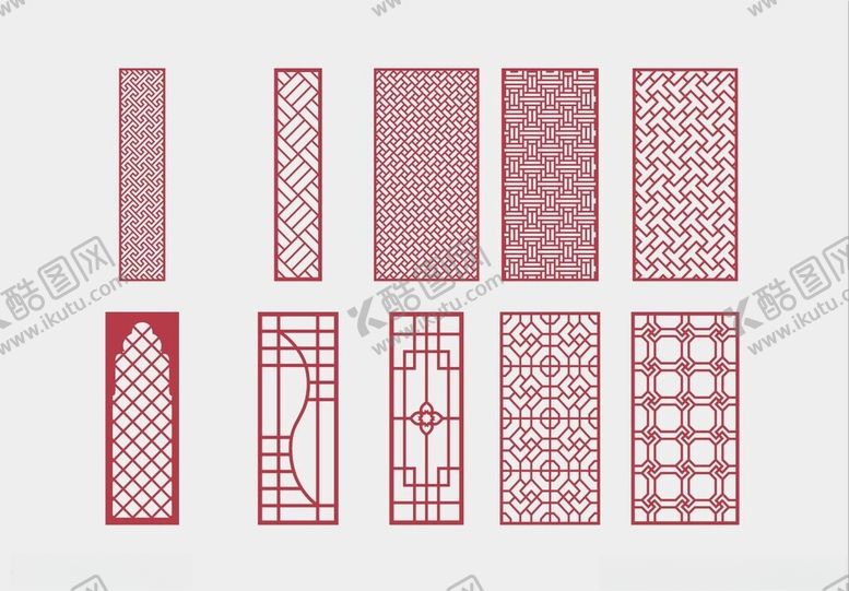 编号：73227111021840036199【酷图网】源文件下载-中式镂空雕花隔断