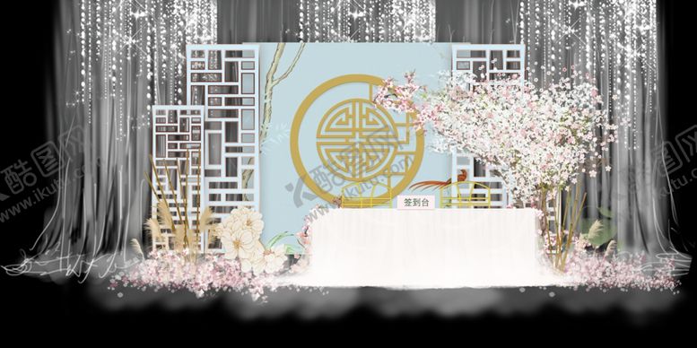 编号：13717007130544424440【酷图网】源文件下载-蓝色婚礼
