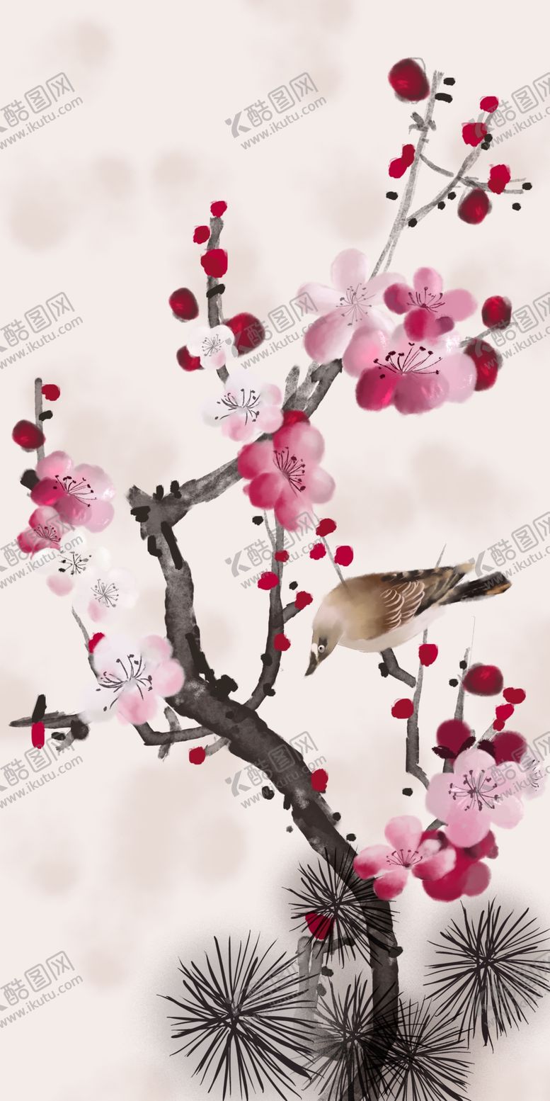 编号：89123110031217269919【酷图网】源文件下载-新中式梅花装饰画