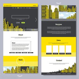 黄色调APP界面设计模板