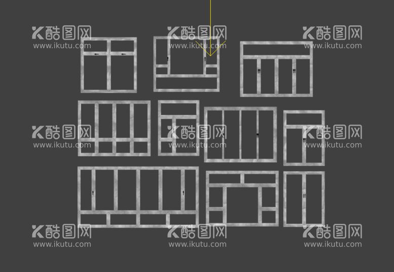 编号：36591901301142579620【酷图网】源文件下载-门窗模型