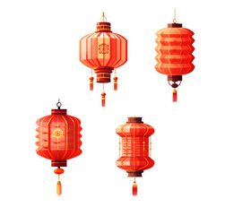 红灯笼矢量图新年新年元素CDR
