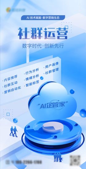 科技AI社群运营海报